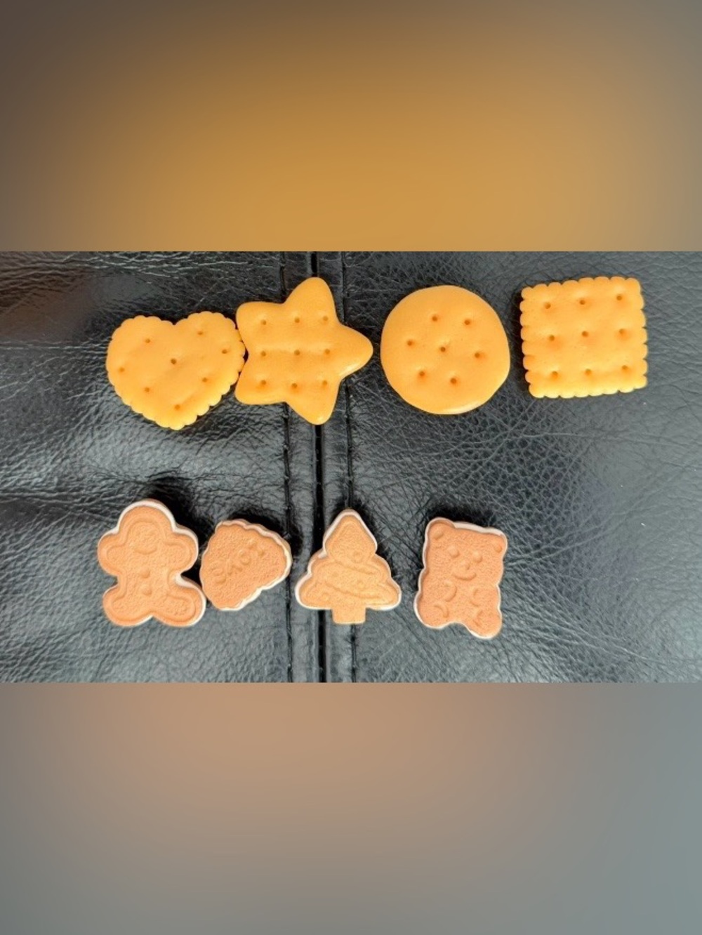Cute Assorted Cookie Charm Set in Light Orange